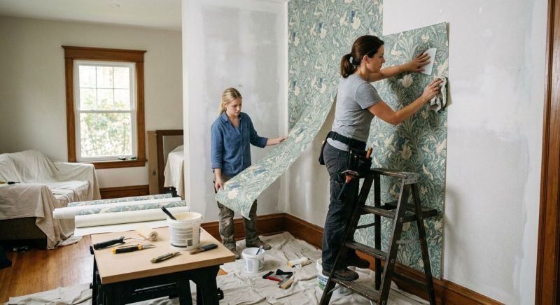 Hallway Wallpaper Installation in Alpharetta, GA